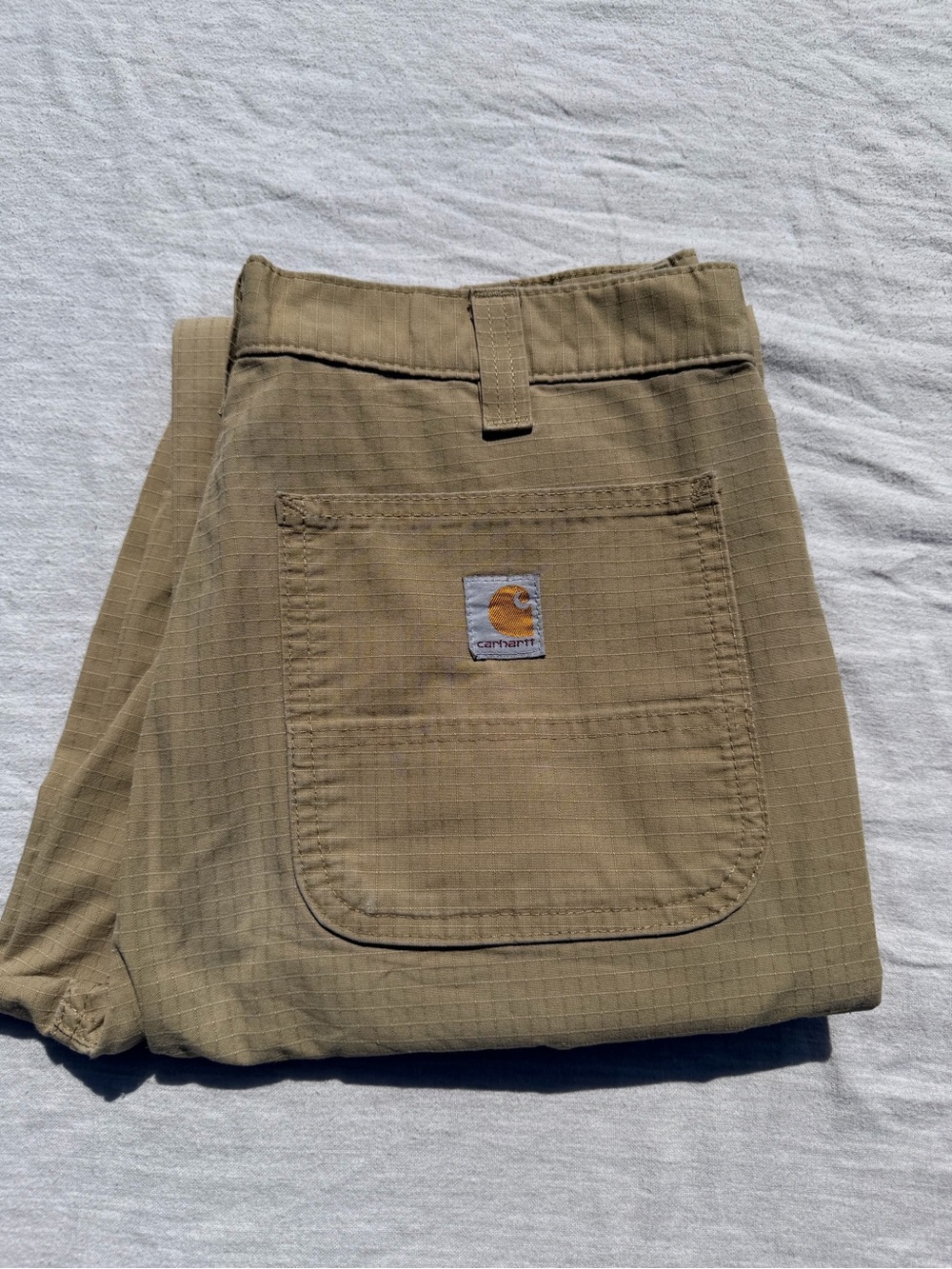 Carhartt Men's Khaki Cargo Ripstop Work Pants